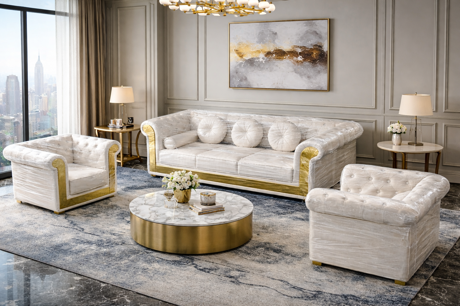 5 Seater Sofa Set (3+1+1)
