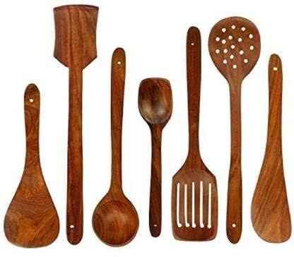 Wood Compact Flip/Spatula/Ladle For Cooking Dosa/Roti/Chapati | Kitchen Tools | No Harmful Polish