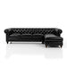 Antique Wood Hub 5-seater Chesterfield L-shaped sofa design and upholstery detail
