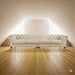 Antique Wood Hub Chesterfield sofa in Off-White, 2+2 = 4 Seater Sofa