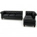 Antique Wood Hub 5-seater Chesterfield L-shaped sofa design and upholstery detail