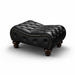 Antique Wood Hub Chesterfield 3+1 leatherette sofa set with ottoman – additional gallery image 5