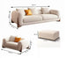 Antique Wood Hub Chesterfield sofa – Rust Brown and Taupe detail view 1
