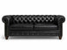 Antique Wood Hub Chesterfield 3+1 leatherette sofa set with ottoman – additional gallery image 3