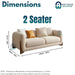 Modern Classic 2 Seater Teddy Boucle Fabric Sofa  with Luxury Living Room Furniture Comfortable Sofa: Antique Wood Hub