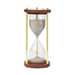 5.5 Inch Wooden Sand Timer with Brass Frame | Vintage Hourglass Decorative Showpiece for Home & Office