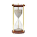 5.5 Inch Wooden Sand Timer with Brass Frame | Vintage Hourglass Decorative Showpiece for Home & Office