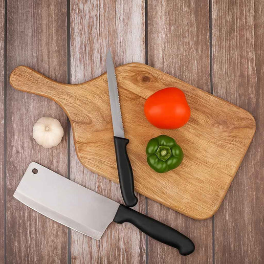 Wooden Chopping Board/Cutting/Serving Platter for Kitchen Vegetables, Fruits & Cheese | Natural Acacia Wood