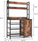 Kitchen Baker's Rack with Storage – Multi-Tier Microwave Stand & Coffee Bar Station