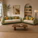 3+2 Seater, Olive+Off White