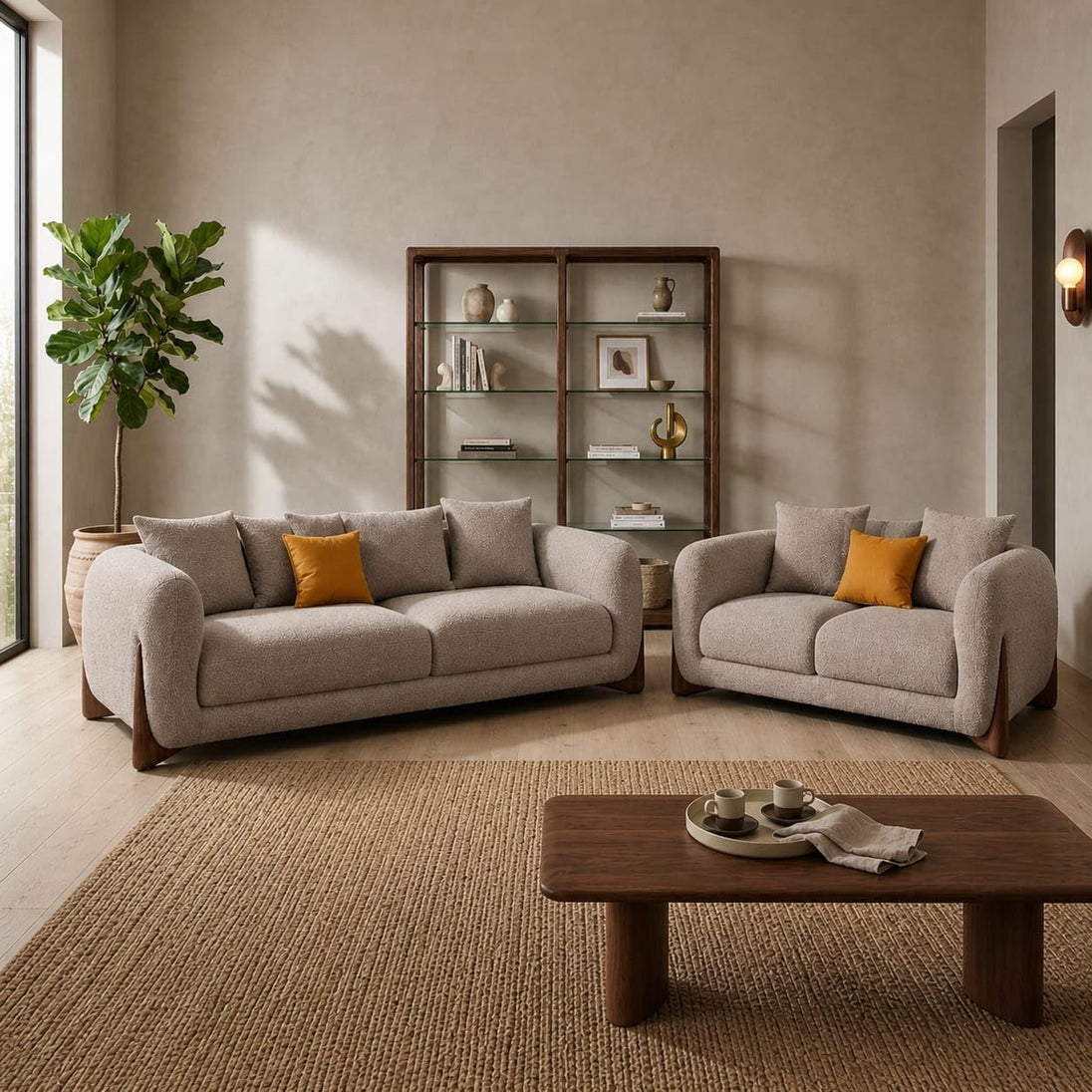 3+2 Seater, Taupe