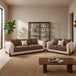 Beige+Coffee - 3+2 Seater