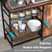 Kitchen Baker's Rack with Storage – Multi-Tier Microwave Stand & Coffee Bar Station