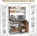 Kitchen Baker's Rack with Storage – Multi-Tier Microwave Stand & Coffee Bar Station