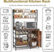 Kitchen Baker's Rack with Storage – Multi-Tier Microwave Stand & Coffee Bar Station