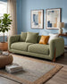Modern Classic 2 Seater Teddy Boucle Fabric Sofa  with Luxury Living Room Furniture Comfortable Sofa: Antique Wood Hub