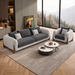 Antique Wood Hub Light Grey + Dark Grey Boucle - 3+1 = 4 Seater Sofa