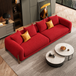 Antique Wood Hub Maroon Boucle 3 Seater Sofa